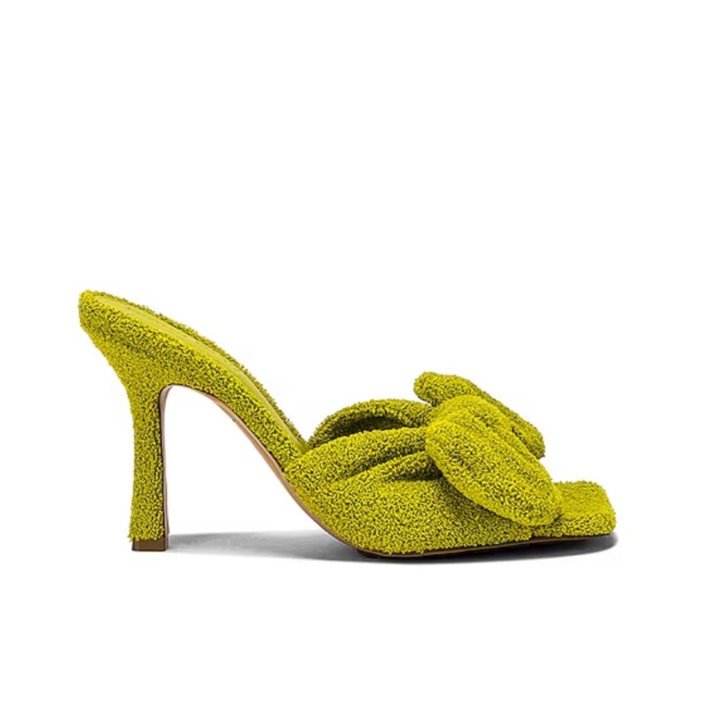 BOTTEGA VENETA Stretch Terry Mule Sandals in box and dust bag in Color kiwi